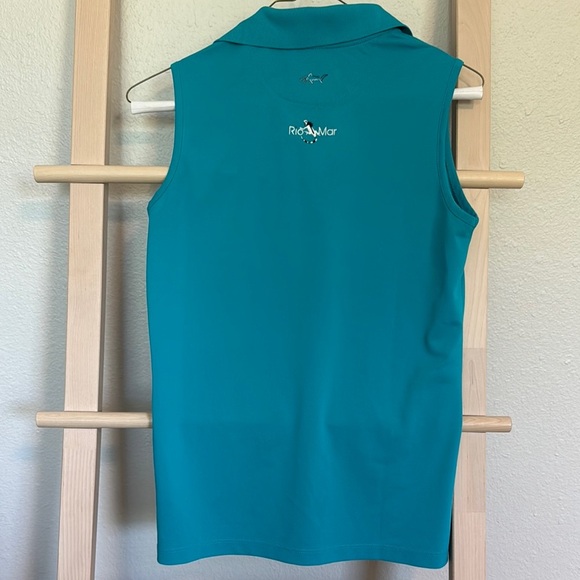 Greg Norman Collection Green Sleeveless Polo Top - Picture 3 of 3